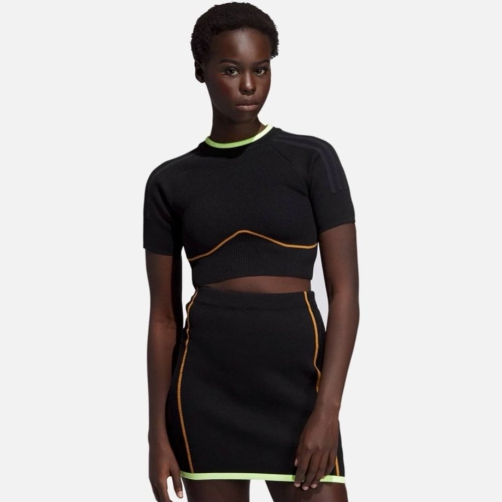 ADIDAS x IVY PARK Black Mesh Knit Crop Top